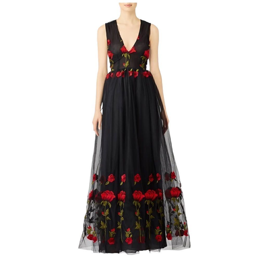 Alcoolique Red Rose Cake Dress Size EU 44 USA 14